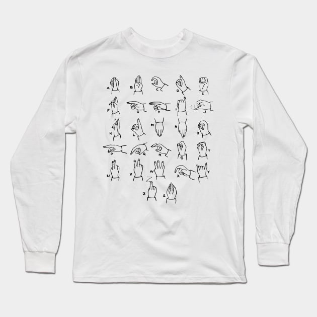 ASL Alphabet Long Sleeve T-Shirt by OHH Baby